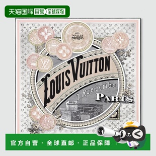 自营欧洲直邮LV 女士浅灰色真丝丝巾 路易威登