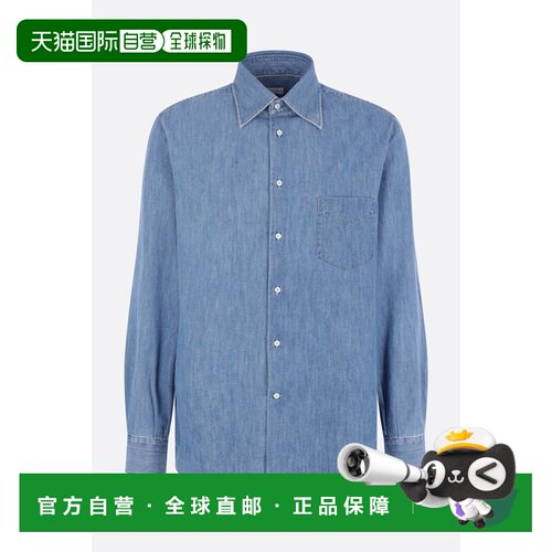 香港直邮Brunello Cucinelli 布内罗 古奇拉利 男士 轻身牛仔布衬