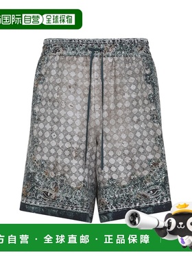 1h可退 香港直邮AMIRI 男士 多色花色丝质真丝短裤 AMBMSO1036