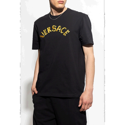 香港直邮Versace 圆领短袖T恤 10106411A07700范思哲