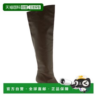 香港直邮Staud 女士 Sebastian 皮质过膝靴子 green绿色 舒适时尚