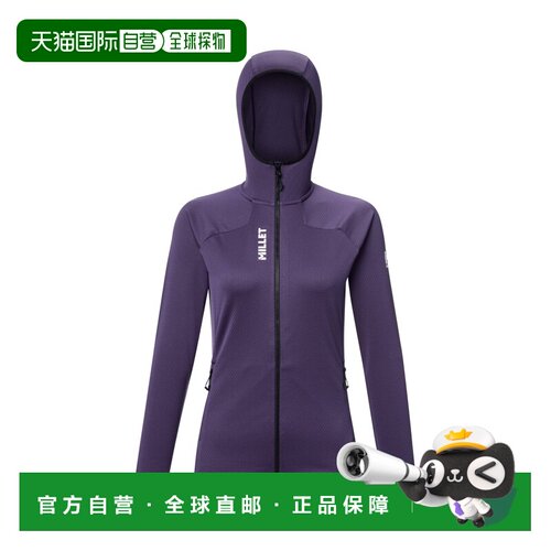 自营欧洲直邮MILLET觅乐 Lokka III女士紫色聚酯纤维连帽抓绒衣