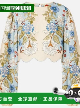 1h可退 香港直邮FARM RIO 女士 花朵亚麻衫 colorful花色 舒适时