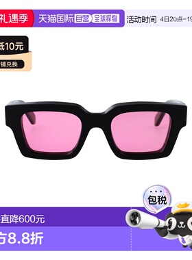 1h可退 香港直邮off-white 女士 醋纤黑色粉色太阳眼镜 OERI008C9