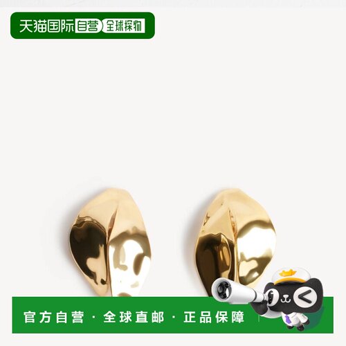 自营欧洲直邮Balenciaga巴黎世家 Bloom Xs女士金色黄铜耳环配饰