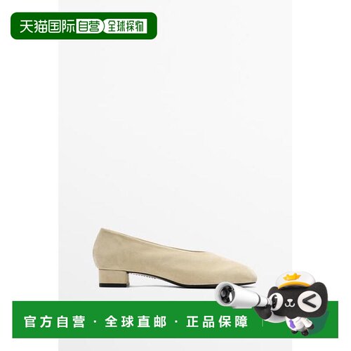 欧洲直邮Massimo Dutti 麦西姆杜特 女款 二层绒面革高跟鞋