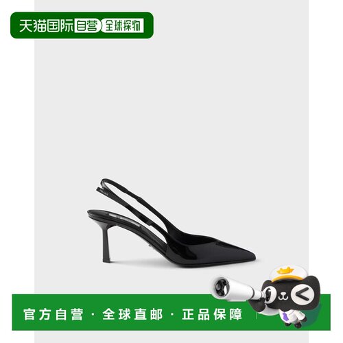 香港直邮Prada 普拉达 女士 漆皮露跟高跟鞋 1I447O069F0002