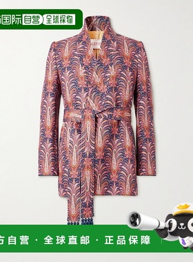 香港直邮Valentino 华伦天奴 男士 束带麻纤维夹克 6V0CEG94AST