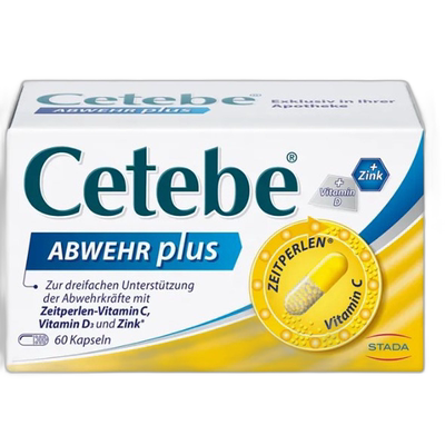 欧洲直邮Cetebe® ABWEHR plus mit Vitamin C+ Vitamin D3 und Zi