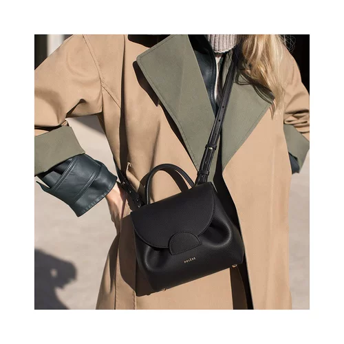 Сумка на плечо POLENE Numero Un Nano телесного цвета из шагреневой кожи теленка самообслуживания, европейская прямая рассылка