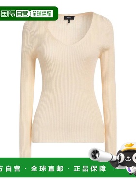 1h可退 香港直邮THEORY 希尔瑞 女士 毛衣 yellow黄色 舒适时尚