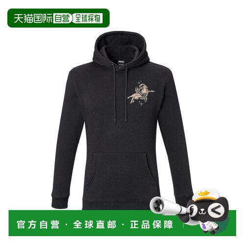 自营欧洲直邮Millet Cimai Collab男士黑色有机棉连帽卫衣