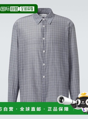 1h可退 香港直邮Our Legacy 男士 Beyond 棉质真丝衬衫 green绿色