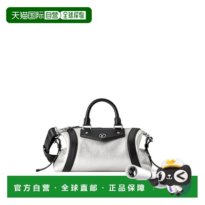 自营1h可退 欧洲直邮LV路易威登 Biker女士银色小牛皮老花图案单
