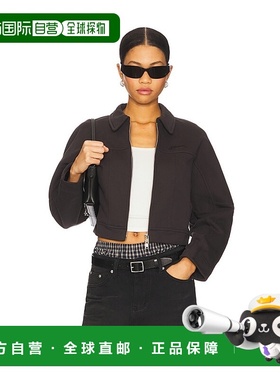 1h可退 香港直邮GANNI 甘尼 女士 Heavy 厚绒布针织短夹克 T4358