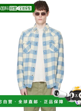 香港直邮ralph lauren rrl 拉夫 劳伦RRL 男士 蓝色 & 灰白色 Sli