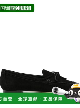 1h可退 香港直邮aeyde 女士 COW 碧玉绒面革皮质黑色乐福鞋 A11FL