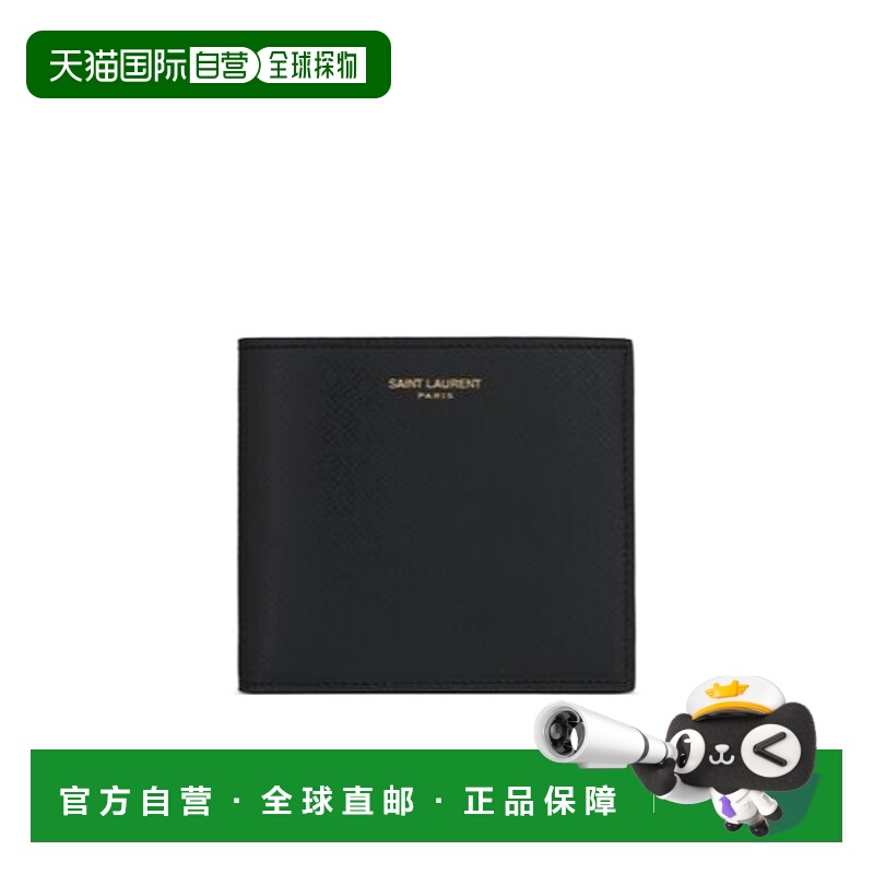 香港直邮Saint Laurent 徽标单折钱包 396303H3Z2W