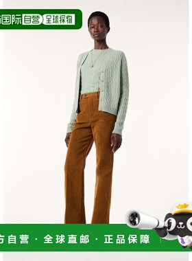 自营欧洲直邮Loro Piana 女士灰绿色婴儿羊绒毛衣针织衫