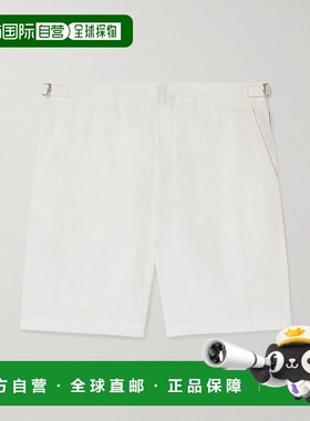 1h可退 香港直邮Orlebar Brown 男士 Norwich 直筒亚麻短裤 28008