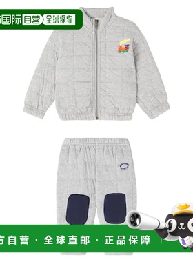 1h可退 香港直邮bobo choses 婴儿 绗缝两件式套装童装 grey灰色