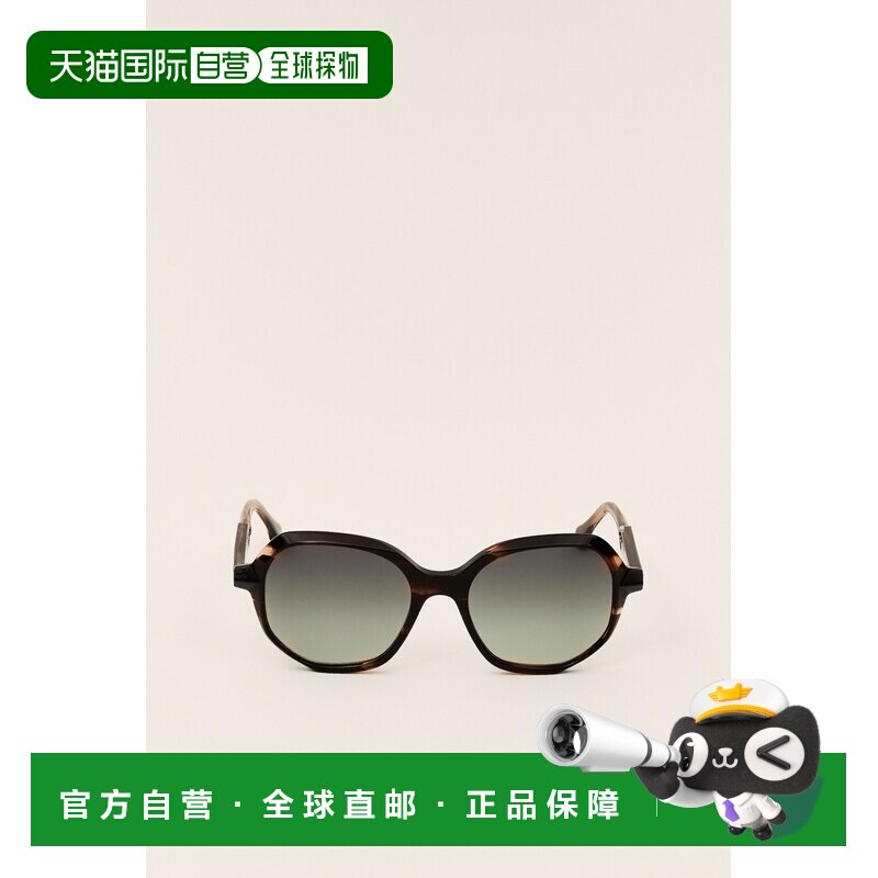 自营欧洲直邮Ba&Sh巴安诗 女士棕色八角形醋酸纤维太阳镜