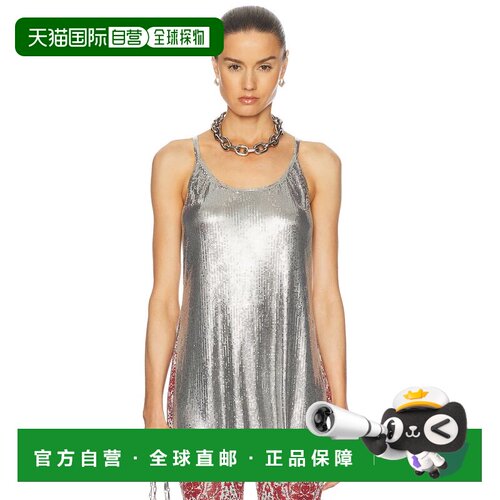 1h可退 香港直邮Rabanne 女士 金属感上衣 25PITO054MH0004吊带