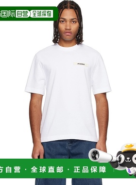 香港直邮Jacquemus 男士 白色 Le T-shirt Gros Grain T 恤 25HTS