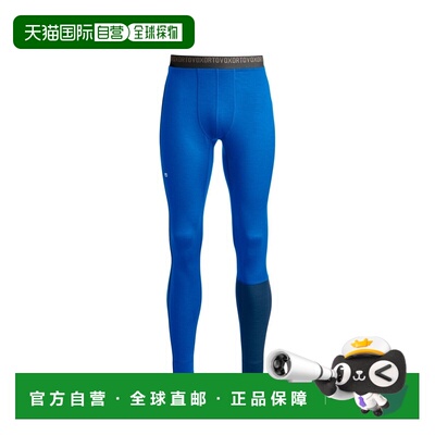 自营欧洲直邮Ortovox 185 Rock'N'Wool男士蓝色美利奴羊毛长款内