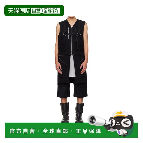 香港直邮RICK OWENS 男士马甲 RL01F2901CSL09 SS2026 黑色
