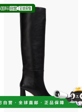 1h可退 香港直邮Staud 女士 Syd 皮质及膝靴子 071411BLK