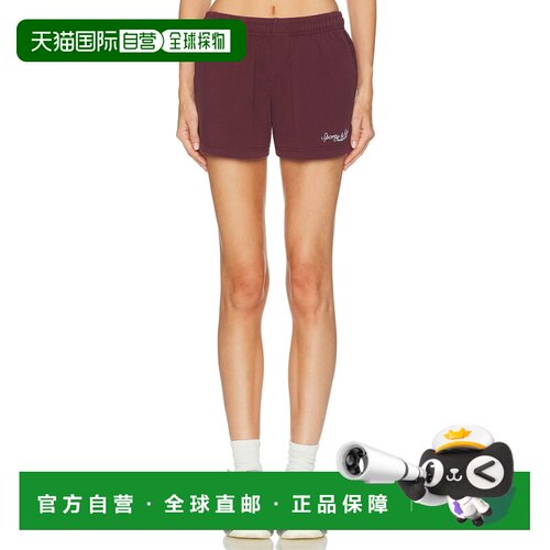 香港直邮SPORTY & RICH 女士 Syracuse 刺绣迪斯科短裤 SH0377532