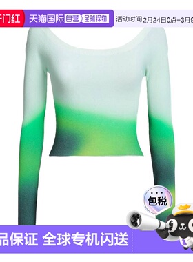 香港直邮off-white 女士 毛衣 green绿色 舒适时尚针织衫