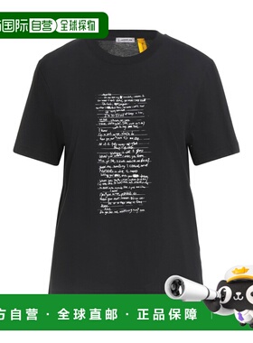 1h可退 香港直邮Moncler 盟可睐 女士 T恤 black黑色 舒适时尚