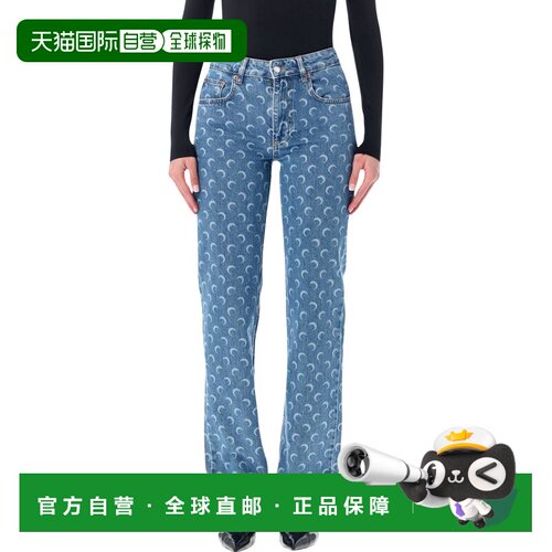 香港直邮MARINE SERRE 女士休闲裤 WPA128BCDEN0002BL05 SS2026