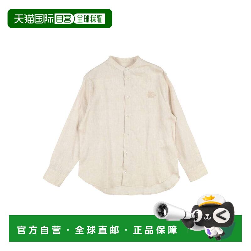香港直邮Etro 艾特罗 男童 纯色衬衫童装 beige米色 舒适时尚亚麻