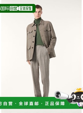 自营欧洲直邮Loro Piana 男士绿色初剪羊毛高领羊毛衫毛衣