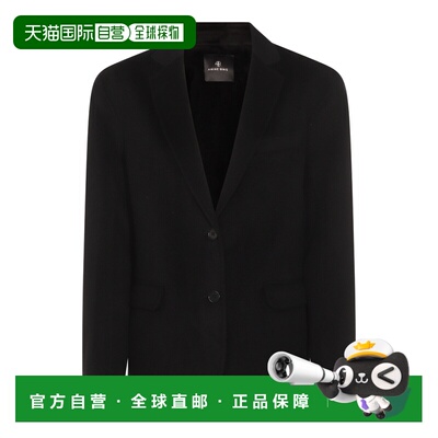 香港直邮ANINE BING 女士 QUINN 黑色羊毛西装外套 A017073000