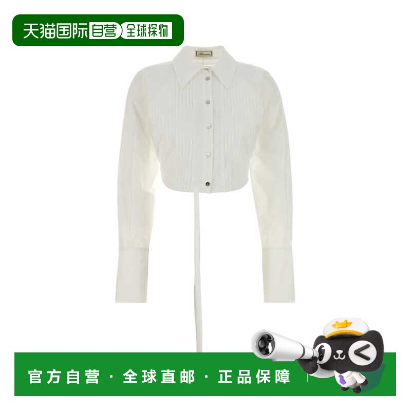 1h可退 香港直邮Blumarine 蓝色情人 女士 白色府绸衬衫 2C464A