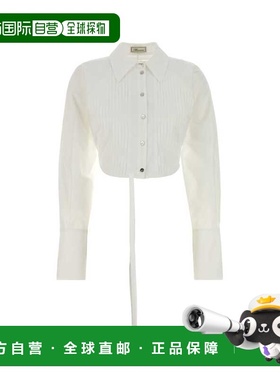 1h可退 香港直邮Blumarine 蓝色情人 女士 白色府绸衬衫 2C464A