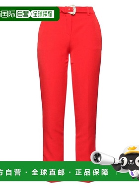 香港直邮versace 范思哲 女士 休闲长裤 red红色 舒适时尚直筒裤