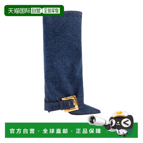 香港直邮BALMAIN 女士高跟鞋 HN1TA159TWHD6FF AW2026 蓝色 尖头