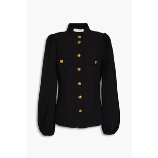 绉纱衬衫 1h可退 香港直邮ZIMMERMANN 女士 black黑色 7943TRF23B