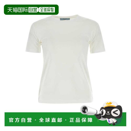香港直邮PRADA 女士T恤 35570S11211CDF0009 AW2024 白色 White c