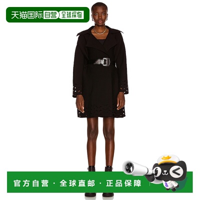 香港直邮Alaia 女士 宽松精细剪裁大衣 AA9M1015LM643西装