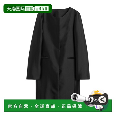 1h可退 香港直邮TOTEME 女士大衣 253WRO0213FB0429001 AW2025 黑