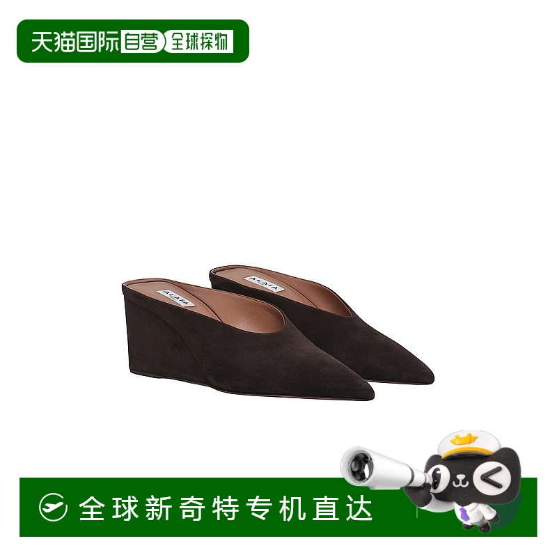 1h可退 香港直邮Alaia 女士 坡跟凉拖 AA3M104C0H53 舒适时尚