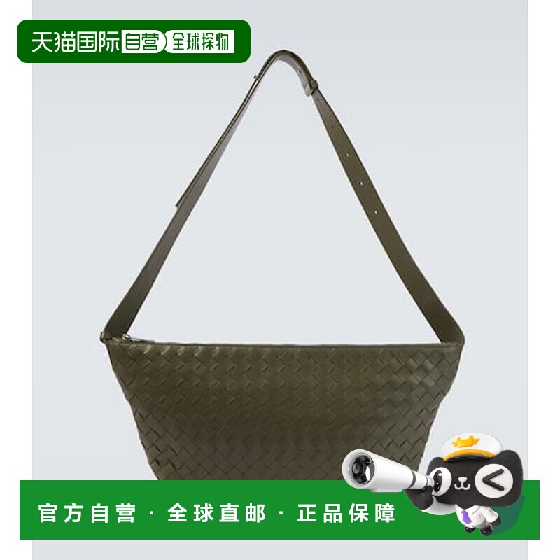 香港直邮Bottega Veneta 葆蝶家 男士编织皮带单肩包 斜挎包包包