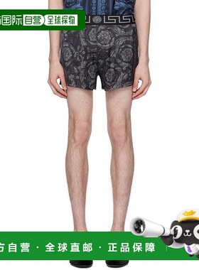 香港直邮versace 范思哲 男士 黑色 Barocco 睡裤 10009481A09263