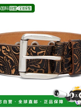 1h可退 香港直邮Our Legacy 女士 黑色 & 黄褐色 4cm 腰带 A2268B